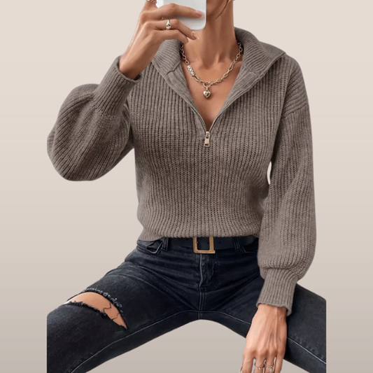 Els - Trui met reverskraag en rits