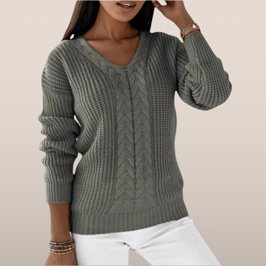 Aveline – Gebreide Trui met Kabelpatroon